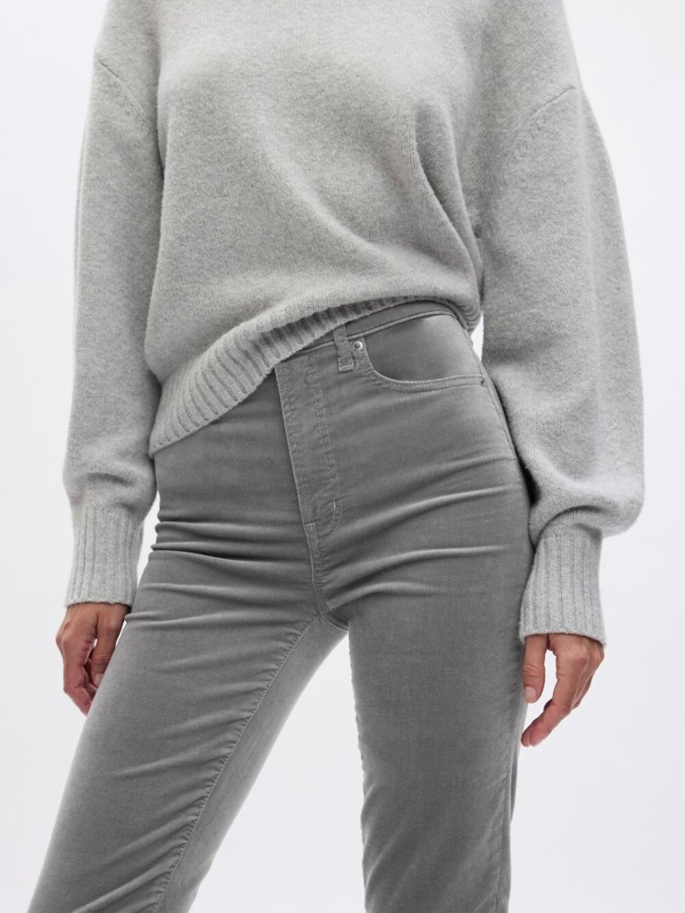 GAP High Rise Velvet Vintage Slim Jeans Pilot Grey 27/4 NWT 🤍